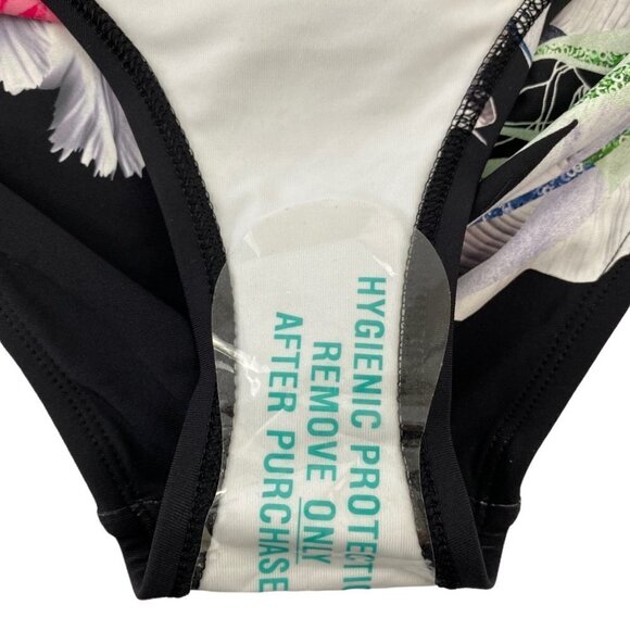 CALIA by Carrie Underwood Black & White Floral 2-pc Twist Bikini Set XS - Picture 9 of 9
